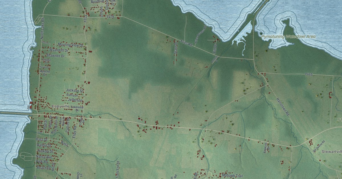 Map of North Shenango, Pennsylvania in 2026
