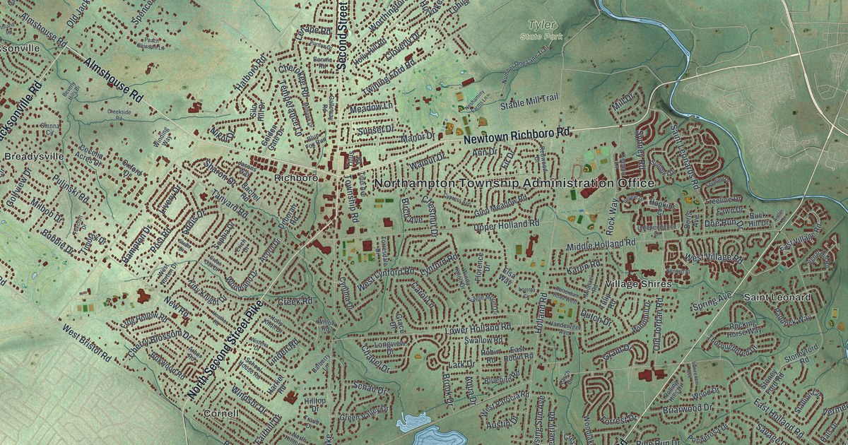 Map of Northampton, Bucks County, Pennsylvania in 2026