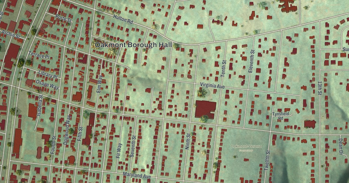 Map of Oakmont, Pennsylvania in 2026