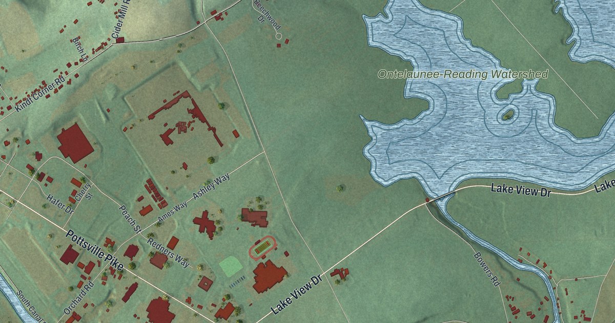 Map of Ontelaunee, Pennsylvania in 2026