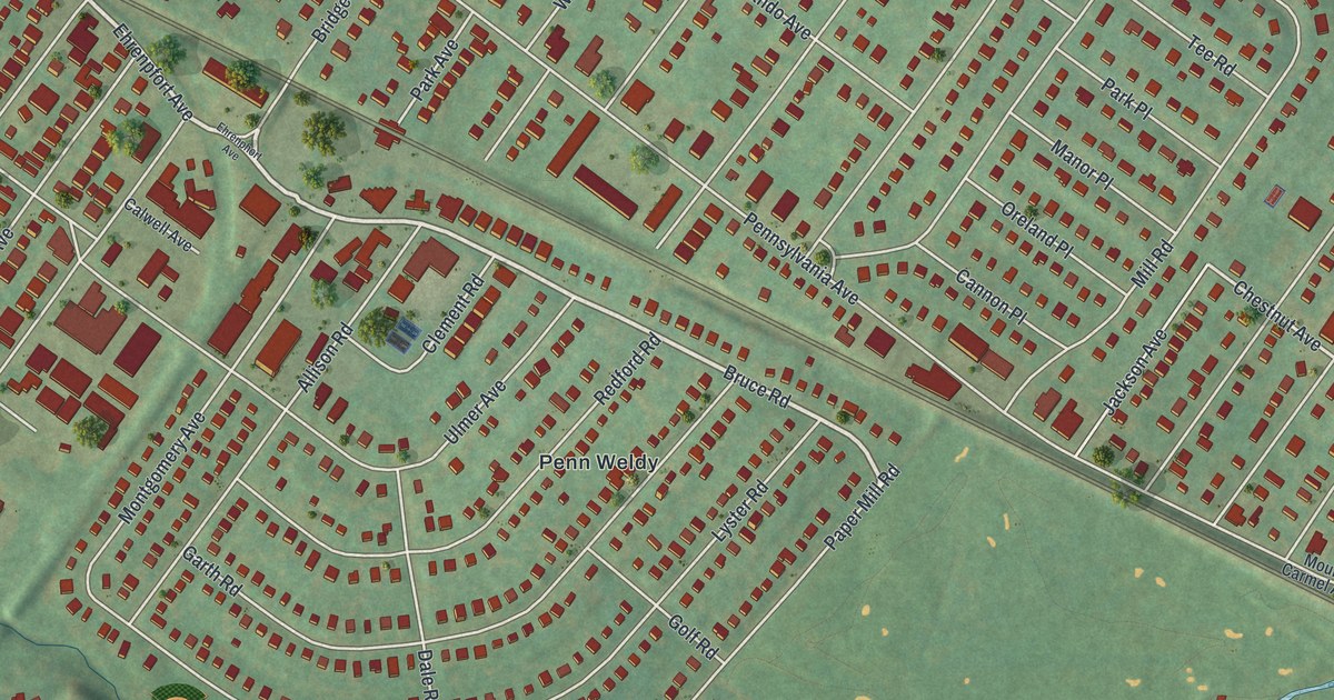 Map of Oreland, Pennsylvania in 2026