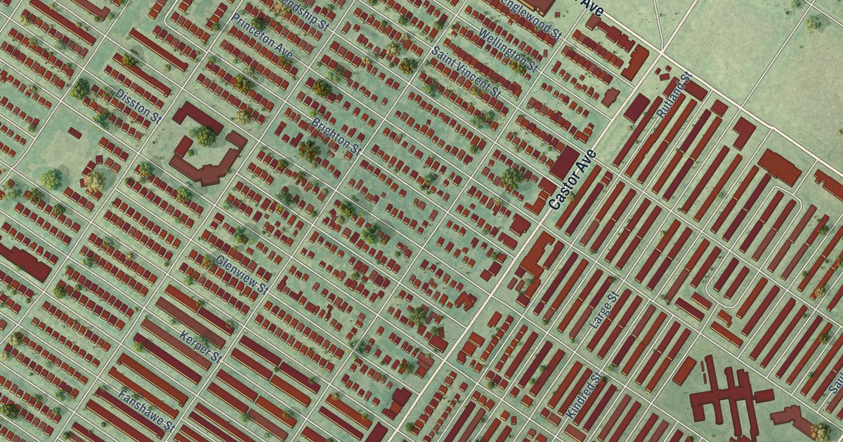 Detailed Map of Oxford Circle, Pennsylvania