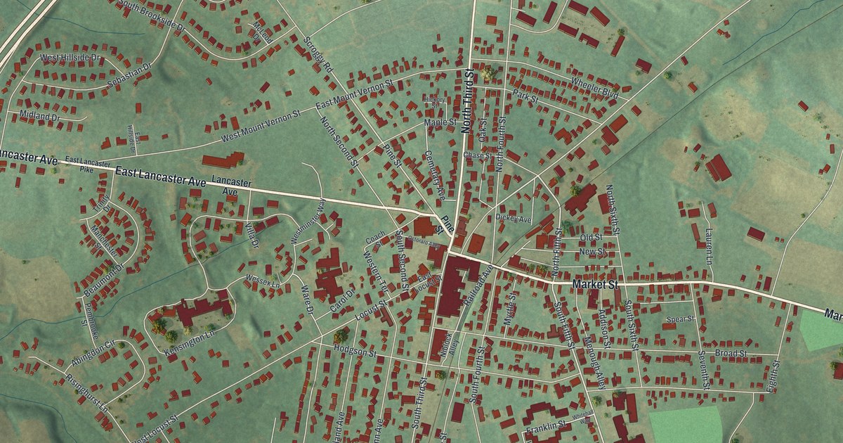 Map of Oxford, Chester County, Pennsylvania in 2026