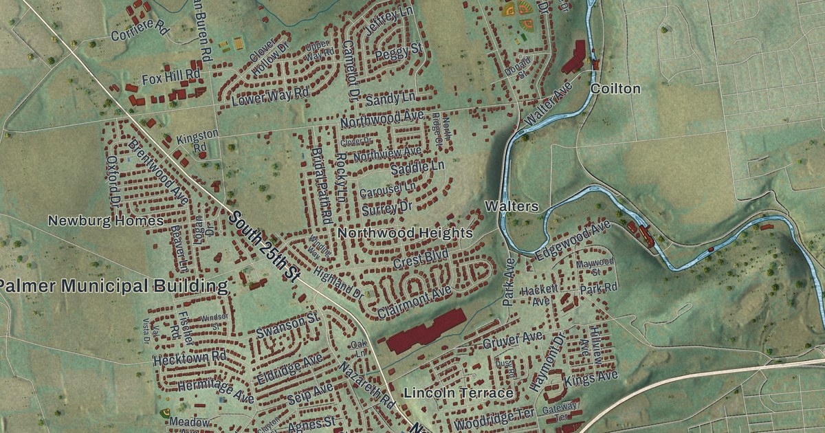Map of Palmer, Pennsylvania in 2026