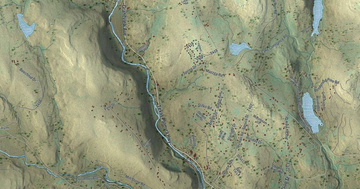 Map of Palmyra, Wayne County, Pennsylvania in 2026