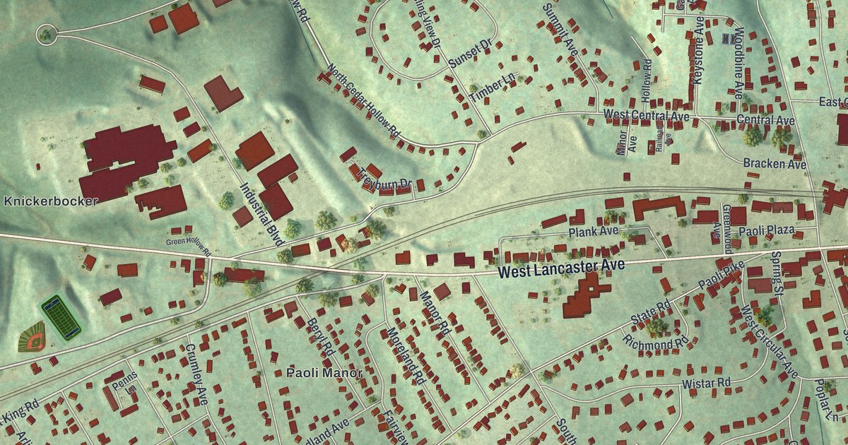 Map of Paoli, Pennsylvania in 2026