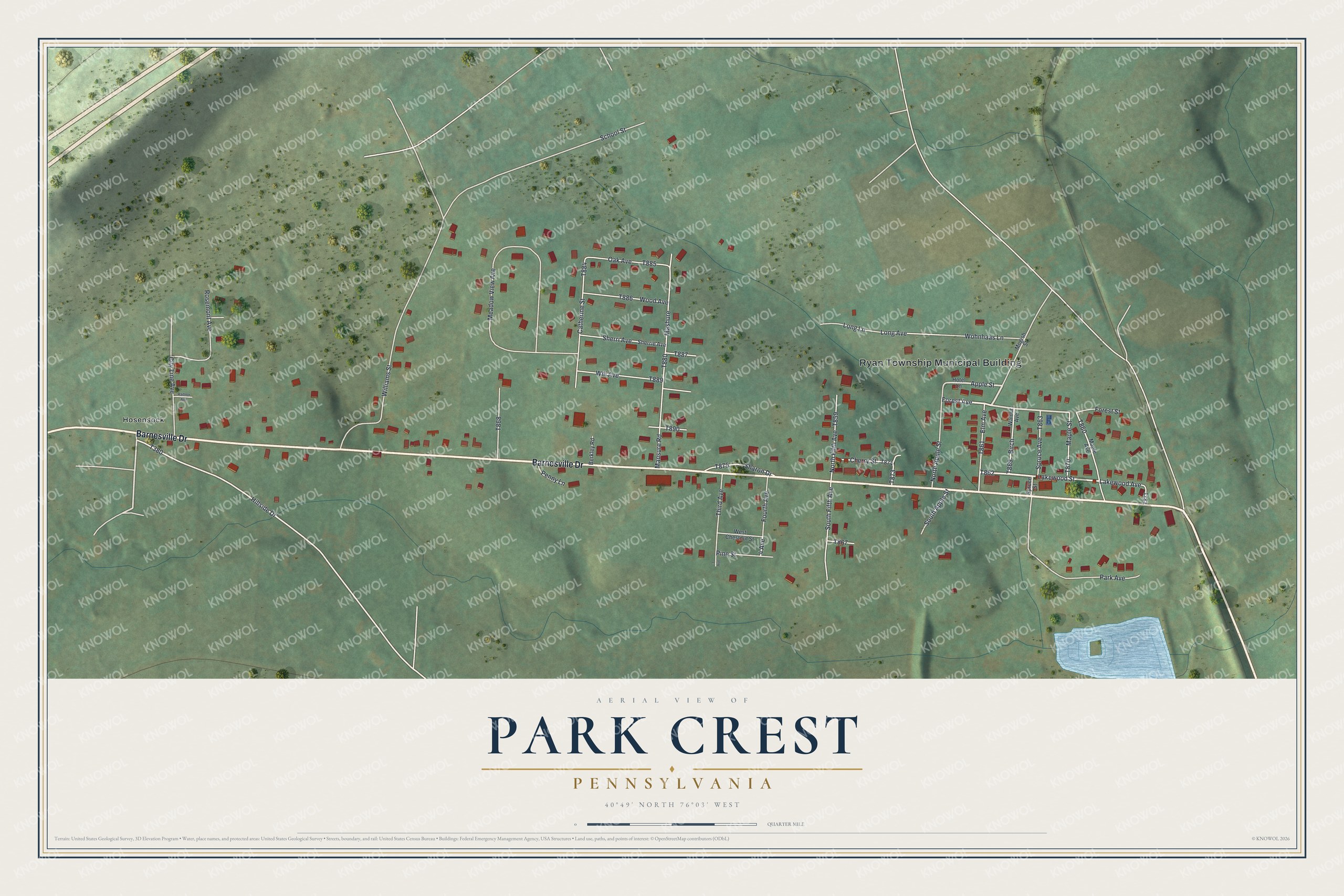 Watermarked full-map preview of Park Crest, Pennsylvania