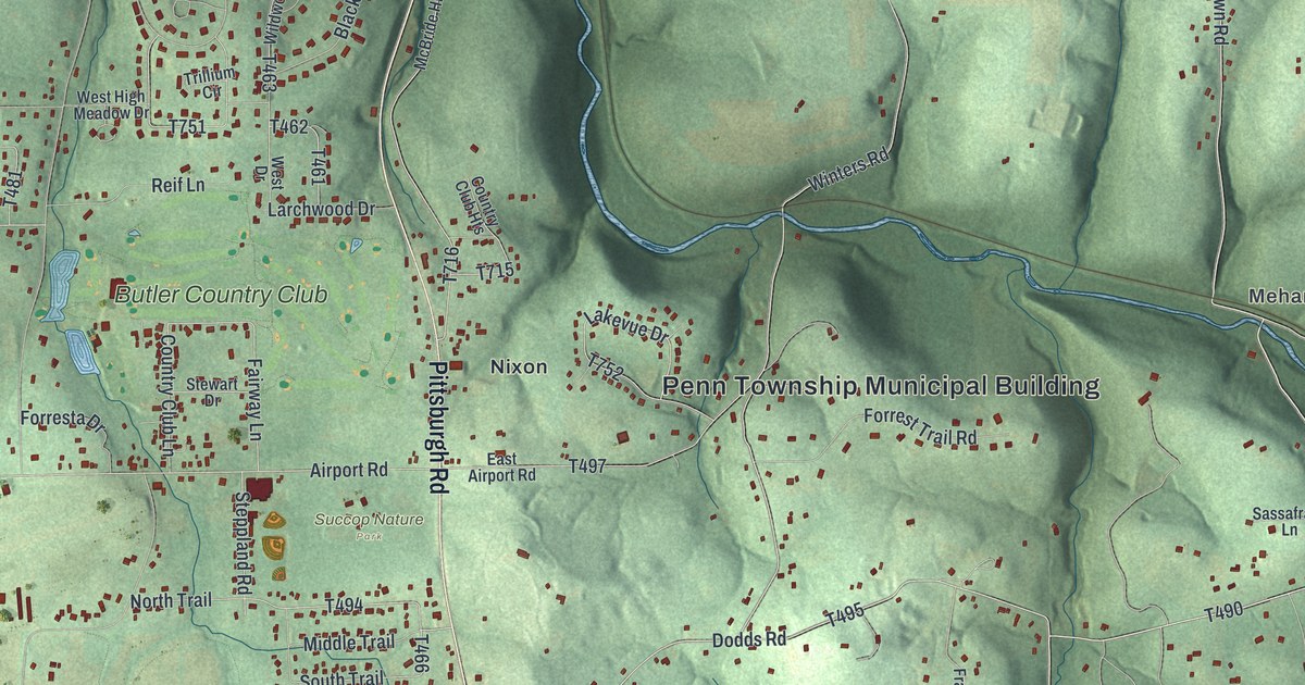 Map of Penn, Butler County, Pennsylvania in 2026