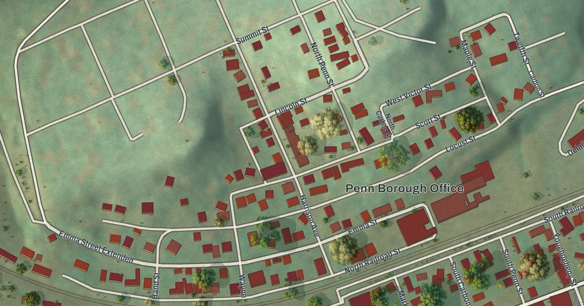 Map of Penn Borough, Westmoreland County, Pennsylvania in 2026