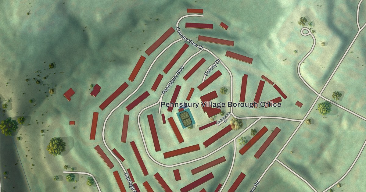 Map of Pennsbury Village, Pennsylvania in 2026