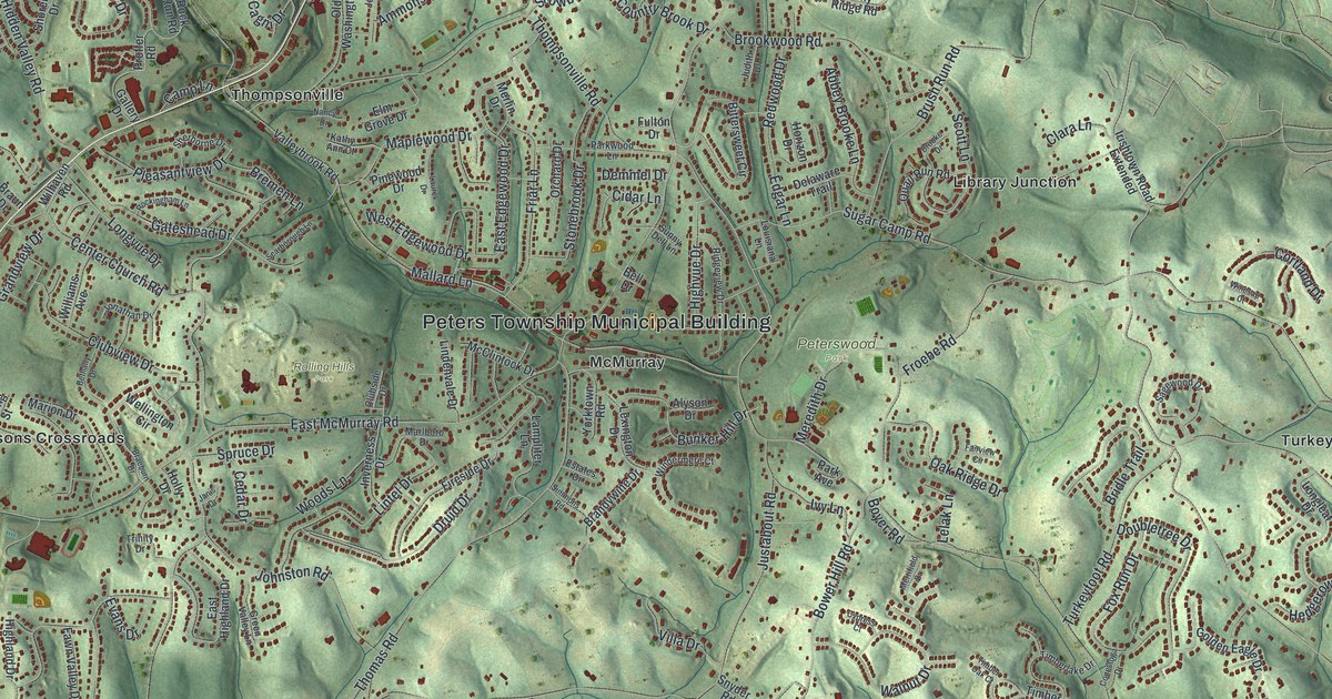 Map of Peters, Washington County, Pennsylvania in 2026