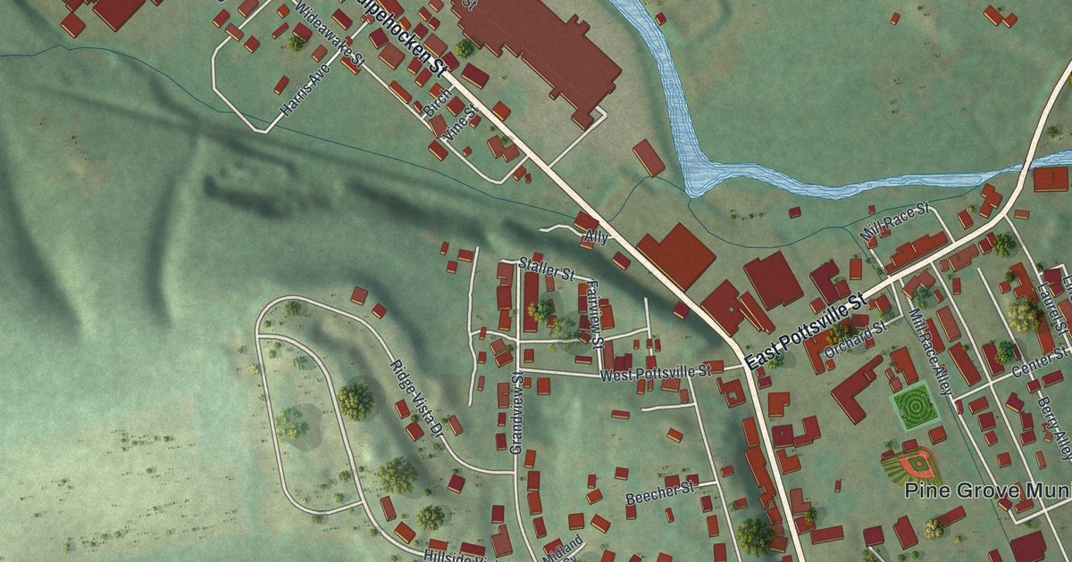 Map of Pine Grove Borough, Schuylkill County, Pennsylvania in 2026