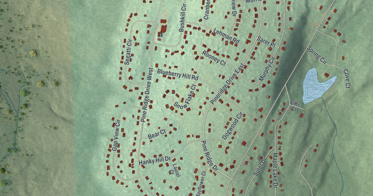 Map of Pine Ridge, Pennsylvania in 2026