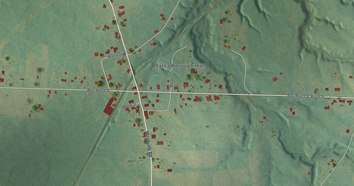 Map of Platea, Pennsylvania in 2026