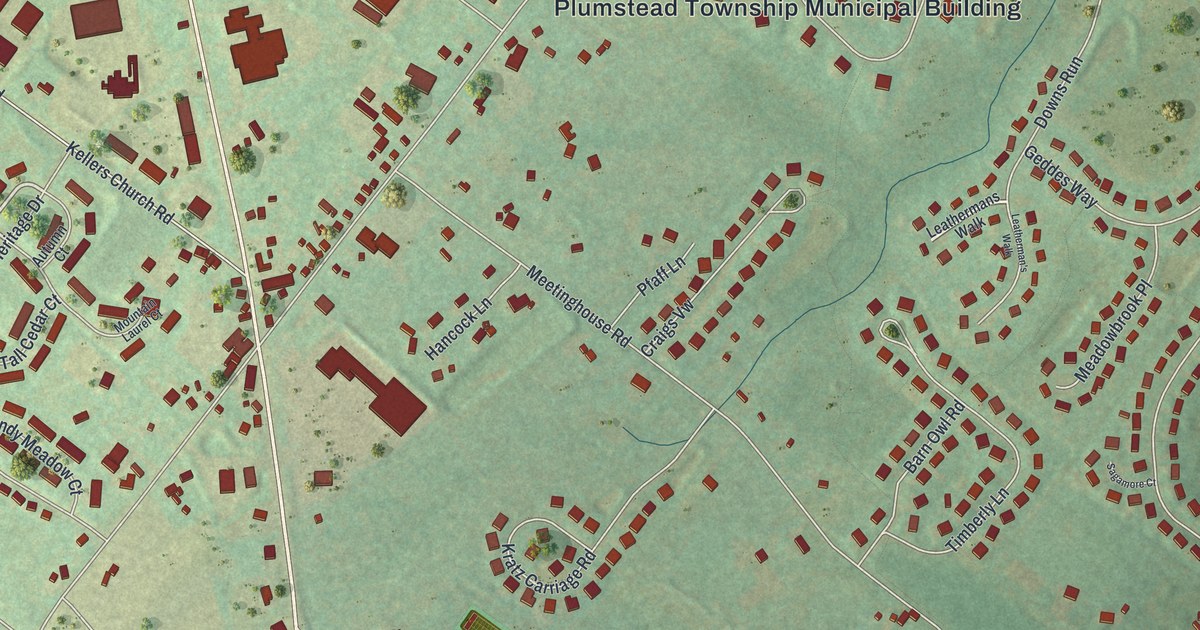 Map of Plumsteadville, Pennsylvania in 2026