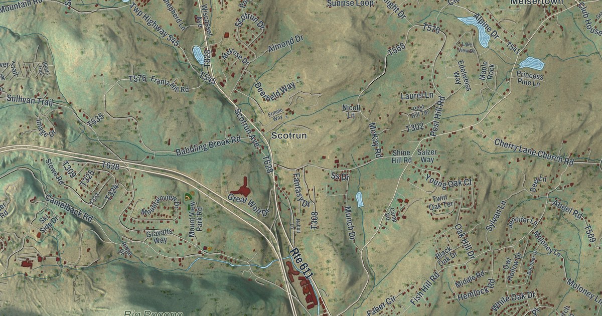 Map of Pocono, Pennsylvania in 2026