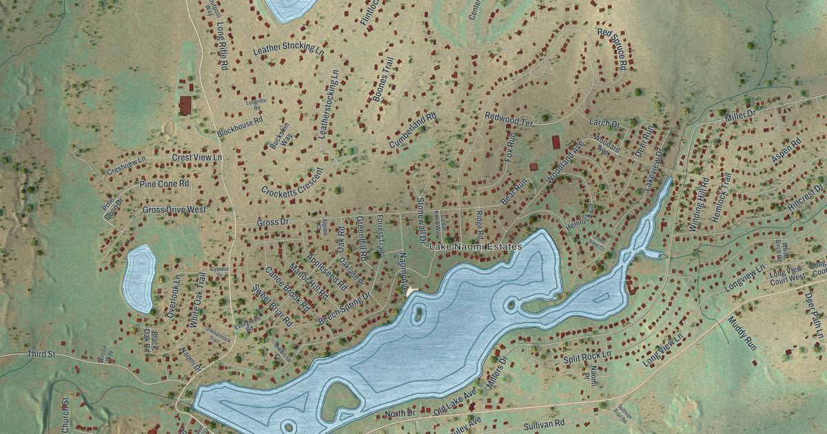 Map of Pocono Pines, Pennsylvania in 2026