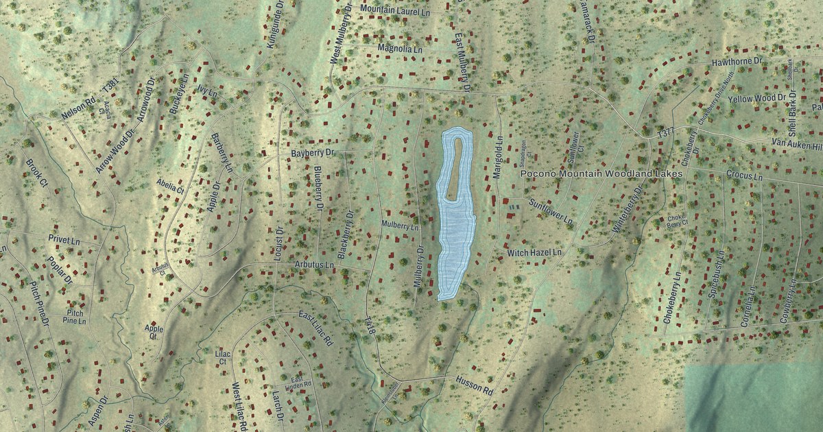 Map of Pocono Woodland Lakes, Pennsylvania in 2026