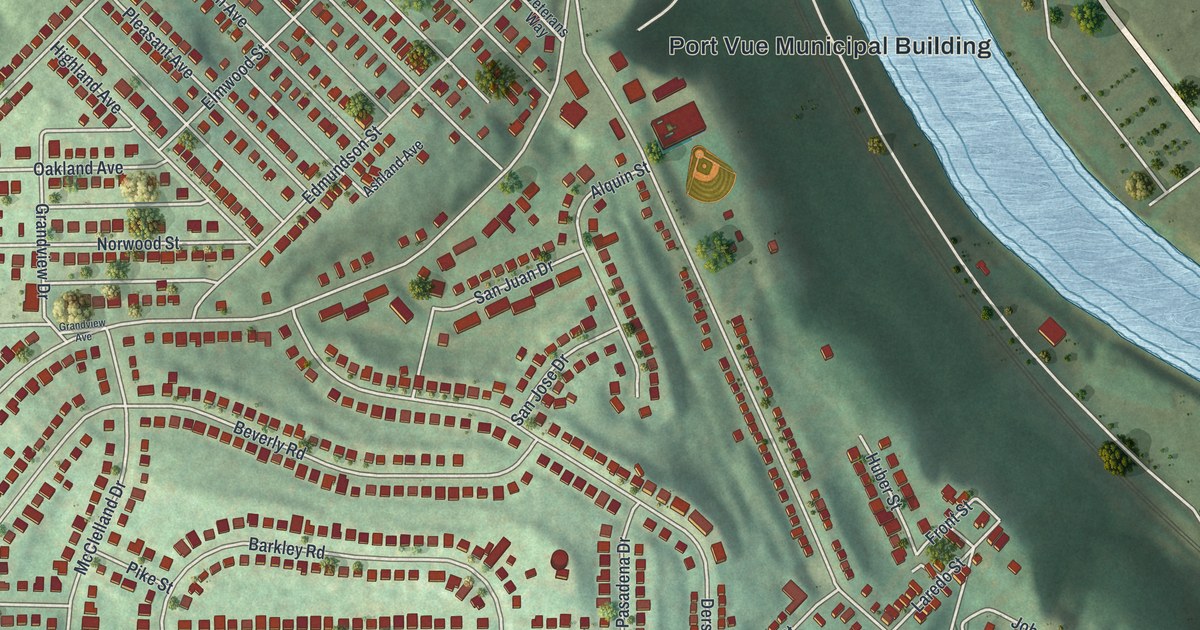 Map of Port Vue, Pennsylvania in 2026