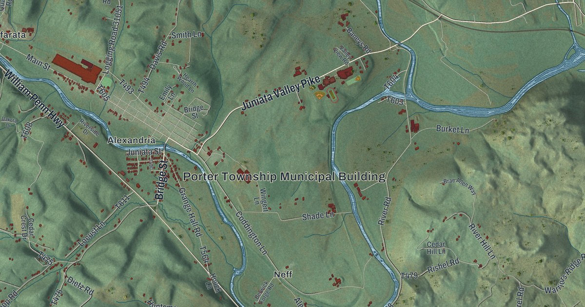 Map of Porter, Huntingdon County, Pennsylvania in 2026