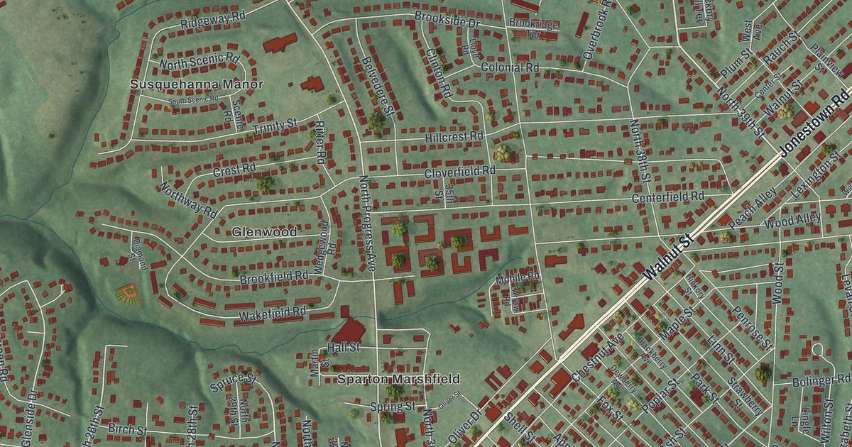 Map of Progress, Pennsylvania in 2026