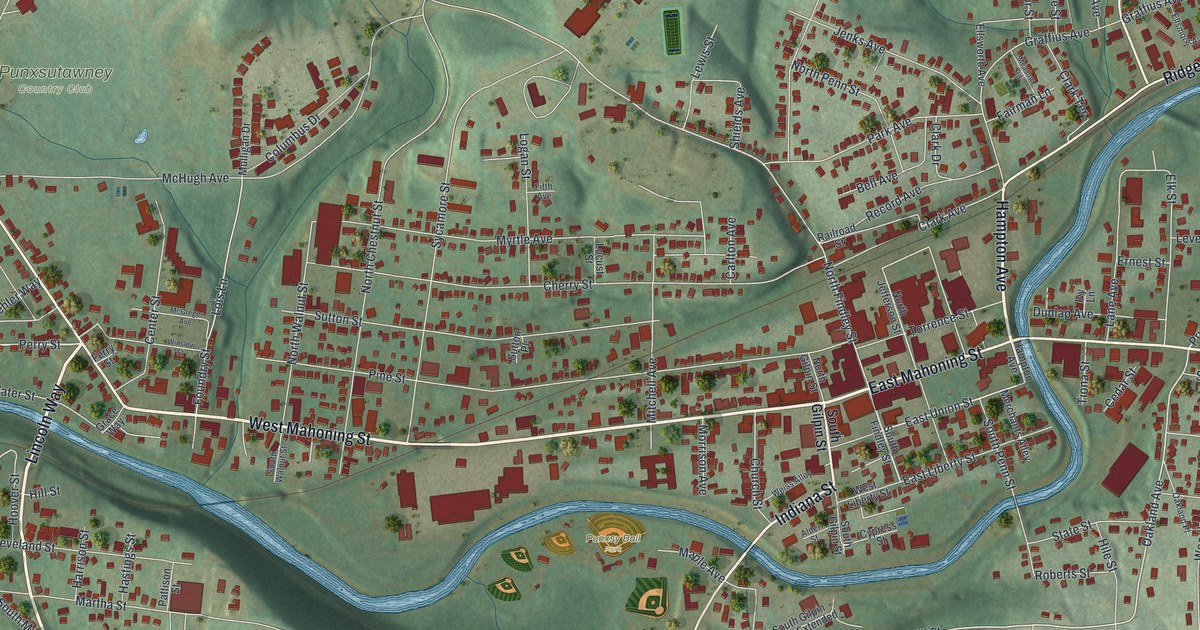 Map of Punxsutawney, Pennsylvania in 2026