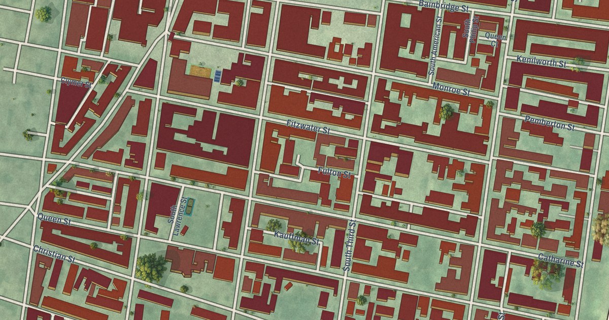 Detailed Map of Queen Village, Pennsylvania