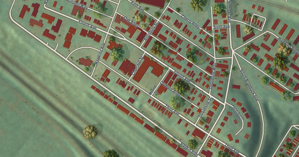 Map of Rankin, Pennsylvania in 2026