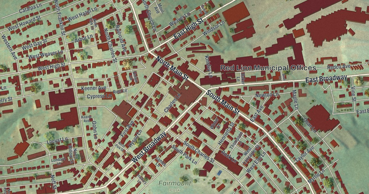 Map of Red Lion, Pennsylvania in 2026