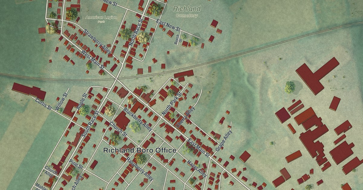 Map of Richland, Lebanon County, Pennsylvania in 2026