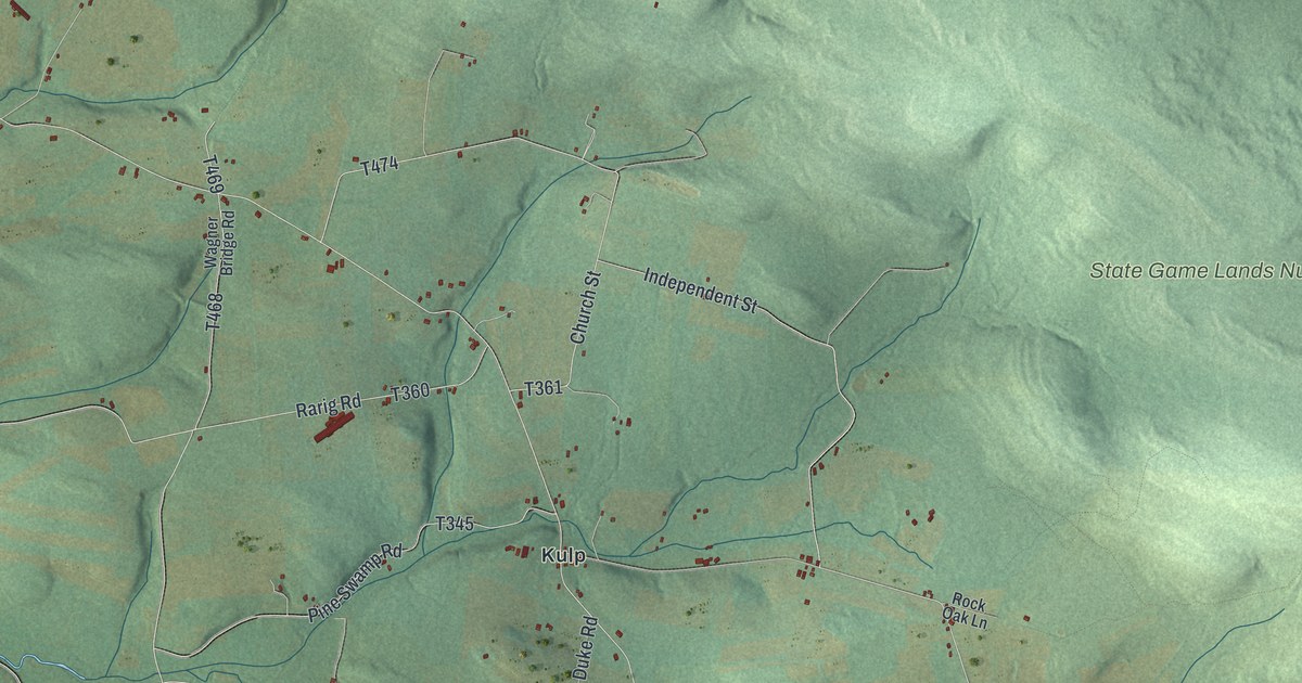 Map of Roaring Creek, Pennsylvania in 2026