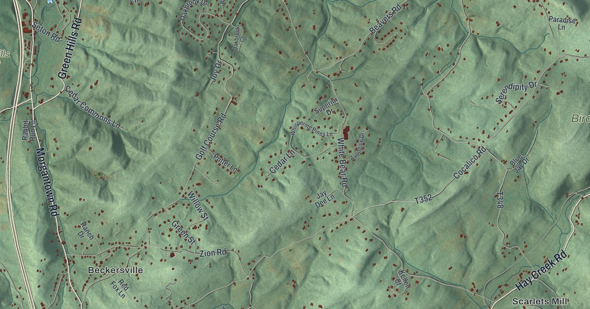 Map of Robeson, Pennsylvania in 2026