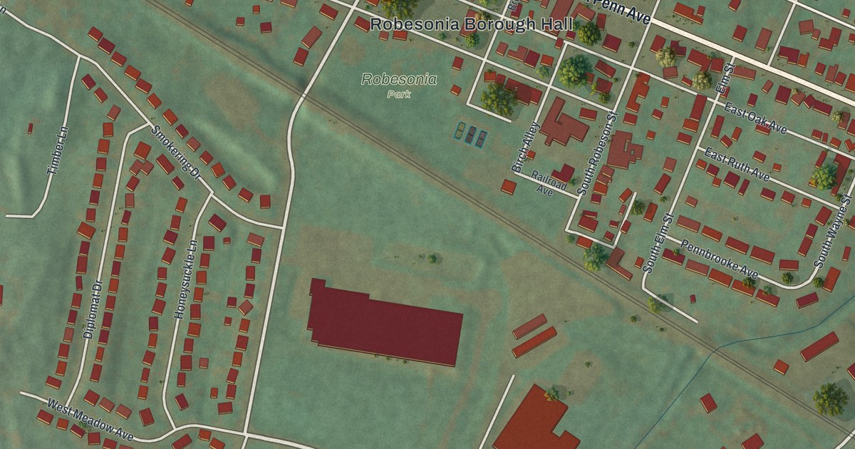 Map of Robesonia, Pennsylvania in 2026