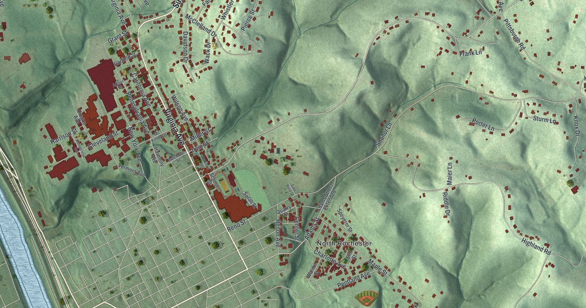 Map of Rochester Township, Pennsylvania in 2026