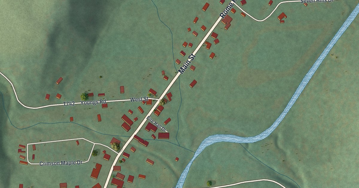 Map of Rome Borough, Bradford County, Pennsylvania in 2026
