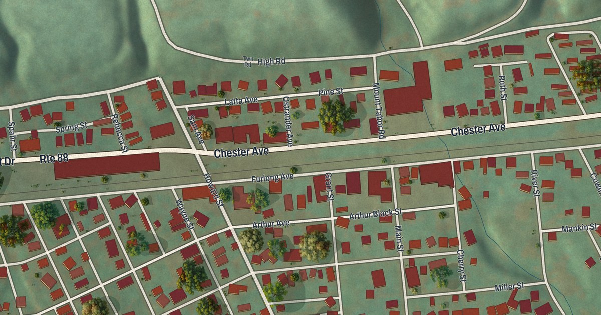 Map of Roscoe, Pennsylvania in 2026