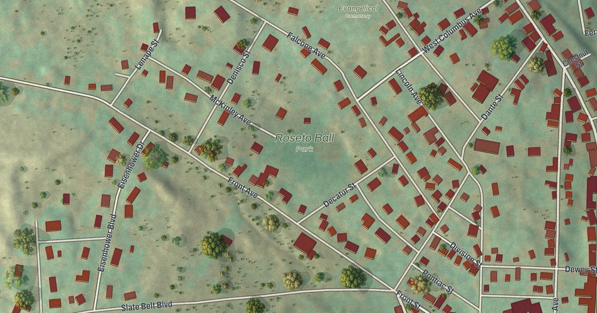 Map of Roseto, Pennsylvania in 2026
