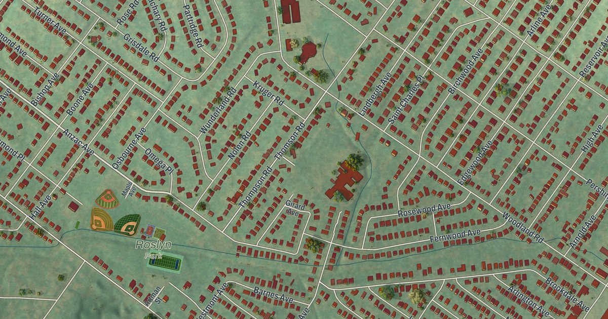 Map of Roslyn, Pennsylvania in 2026