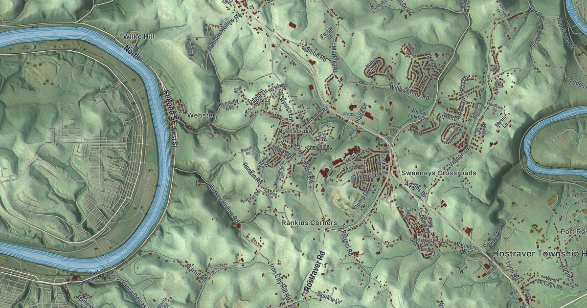 Map of Rostraver, Pennsylvania in 2026