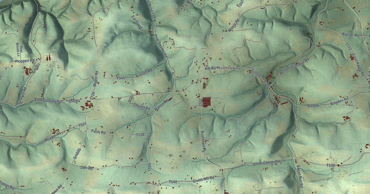 Map of Rush, Northumberland County, Pennsylvania in 2026