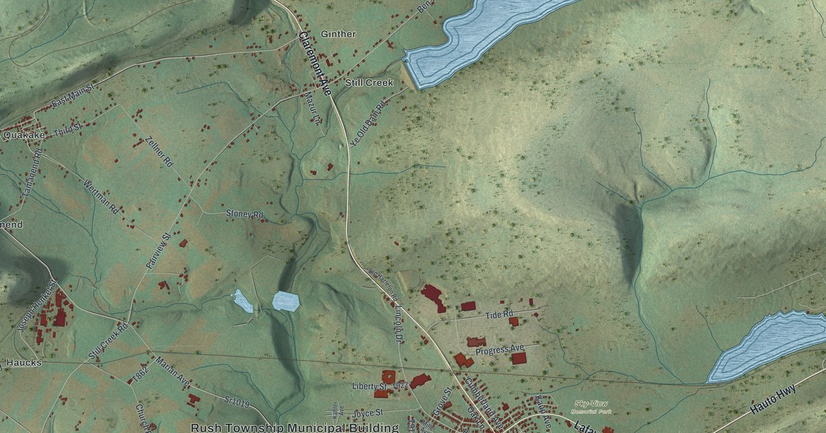 Map of Rush, Schuylkill County, Pennsylvania in 2026