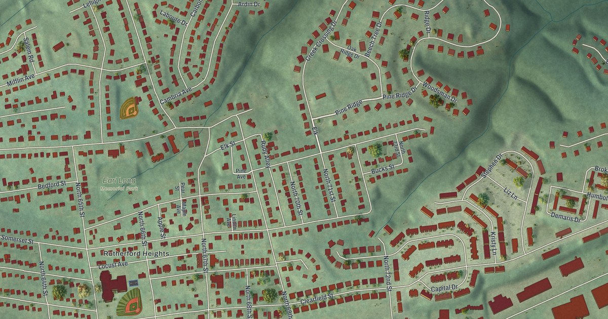 Map of Rutherford, Pennsylvania in 2026