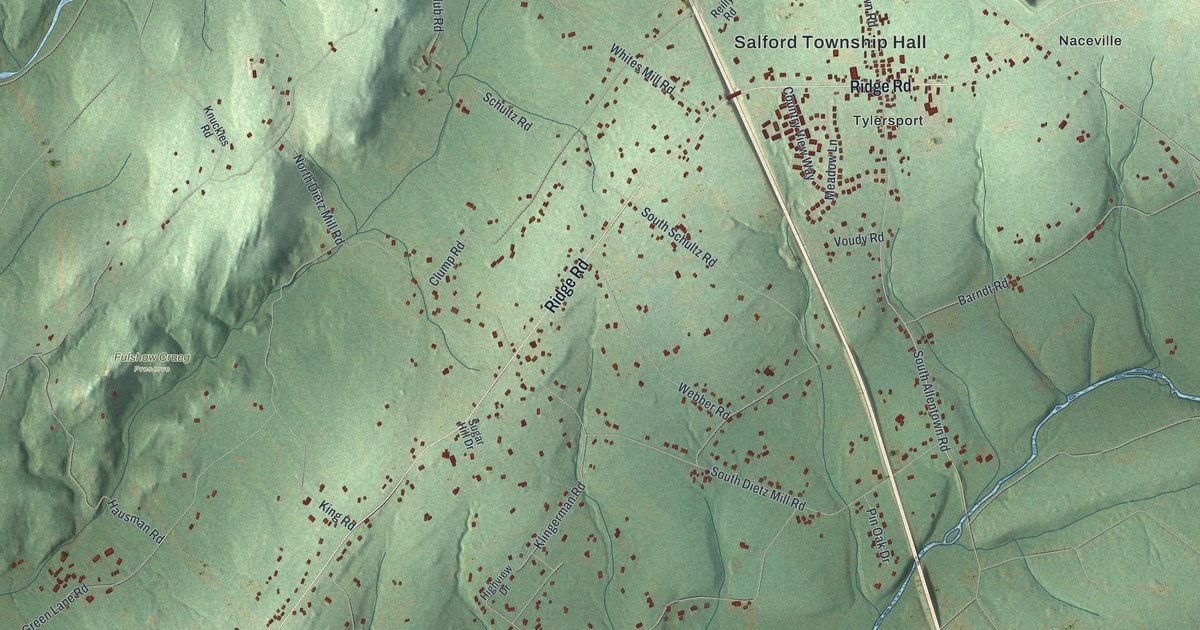 Map of Salford, Pennsylvania in 2026