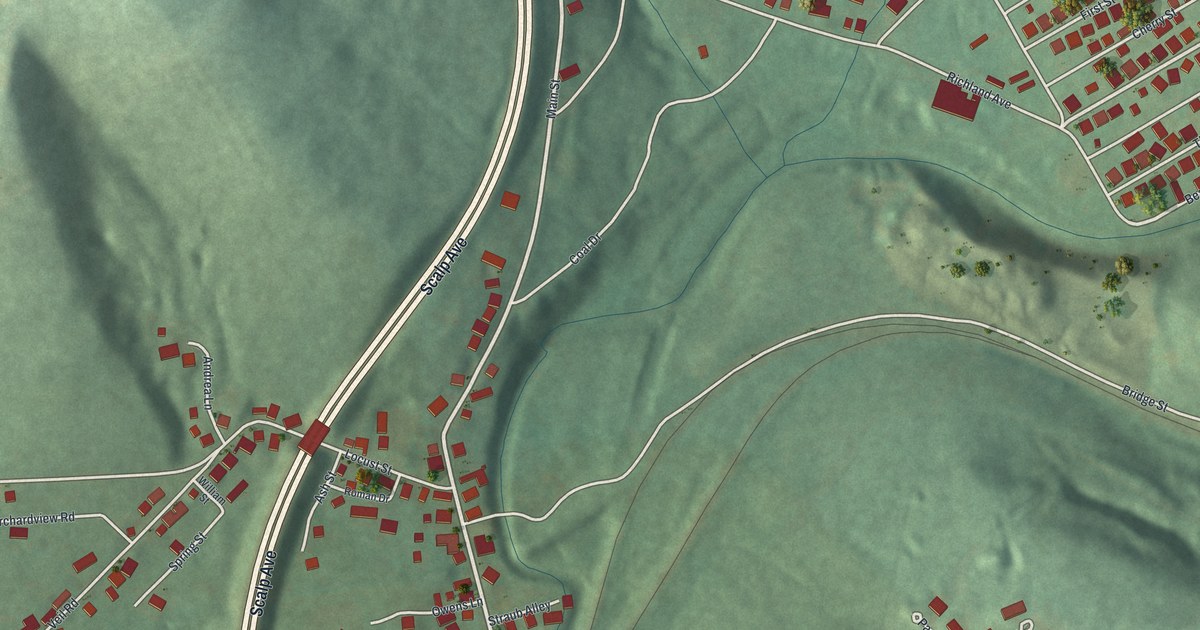 Map of Scalp Level, Pennsylvania in 2026