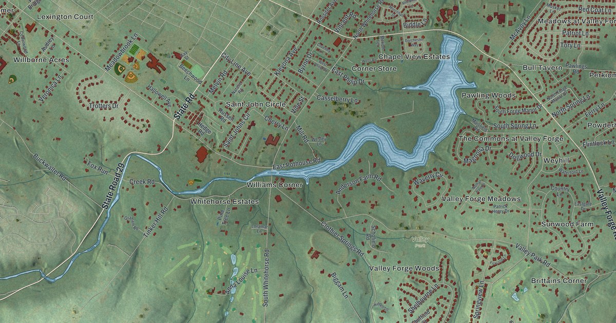 Map of Schuylkill, Chester County, Pennsylvania in 2026