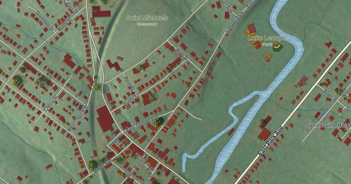 Map of Sellersville, Pennsylvania in 2026