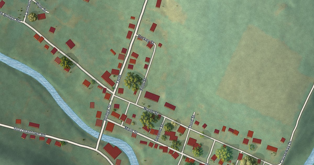 Map of Shanksville, Pennsylvania in 2026