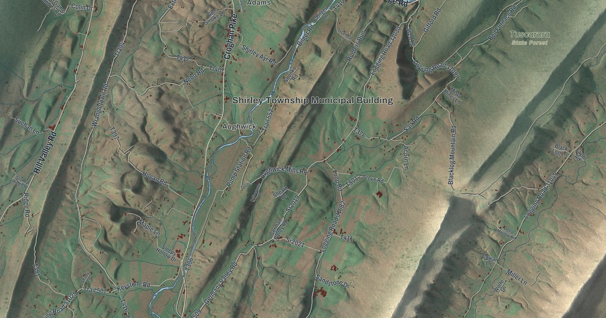 Map of Shirley, Pennsylvania in 2026