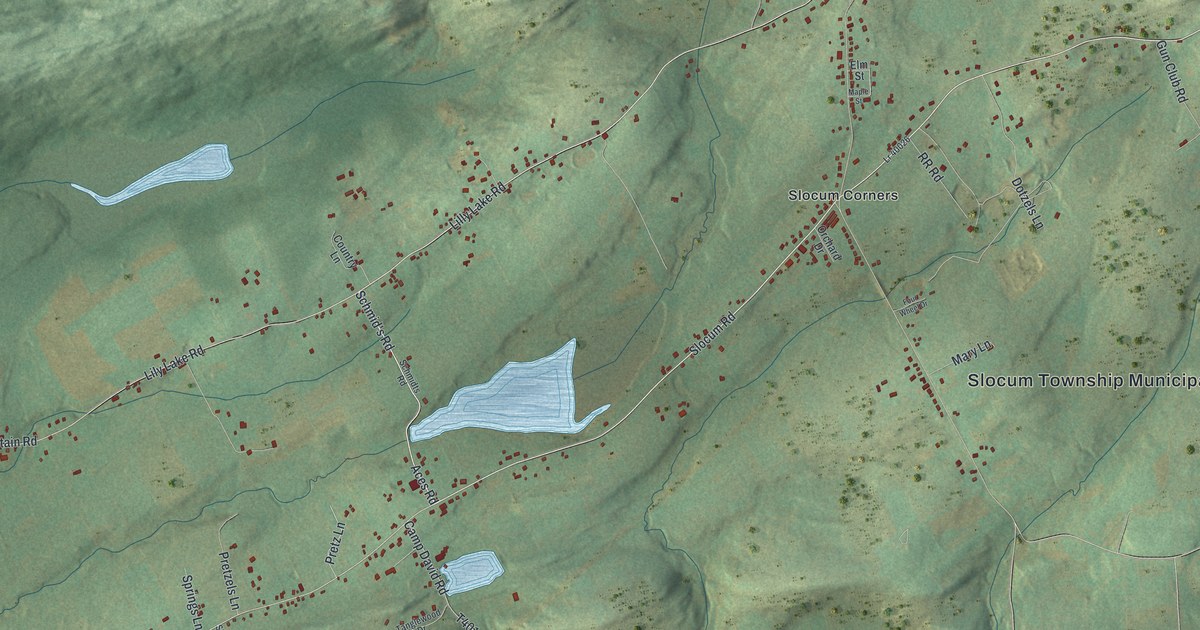 Map of Slocum, Pennsylvania in 2026