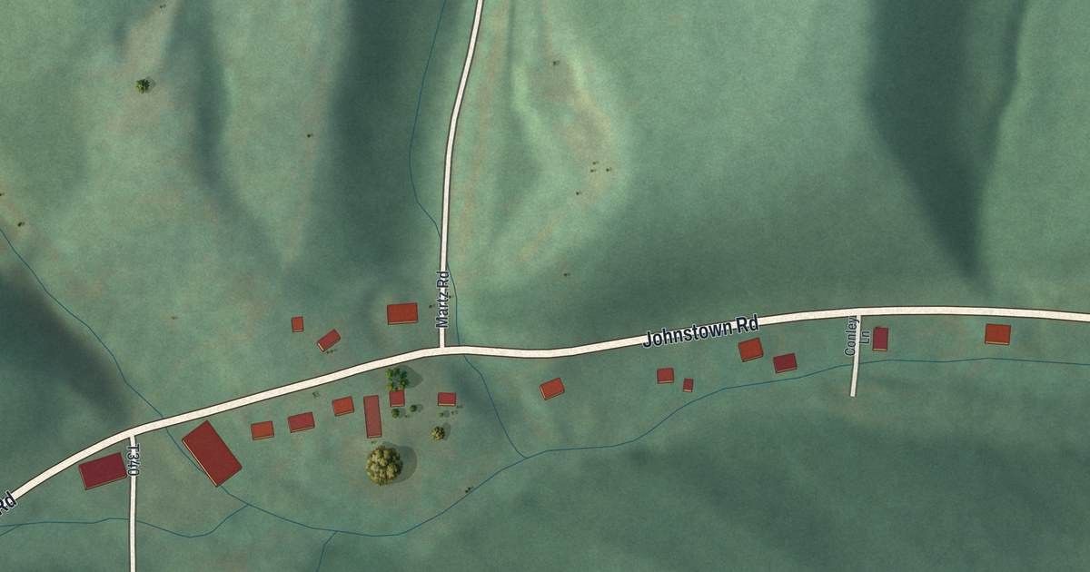 Detailed Map of Smith Corner, Pennsylvania